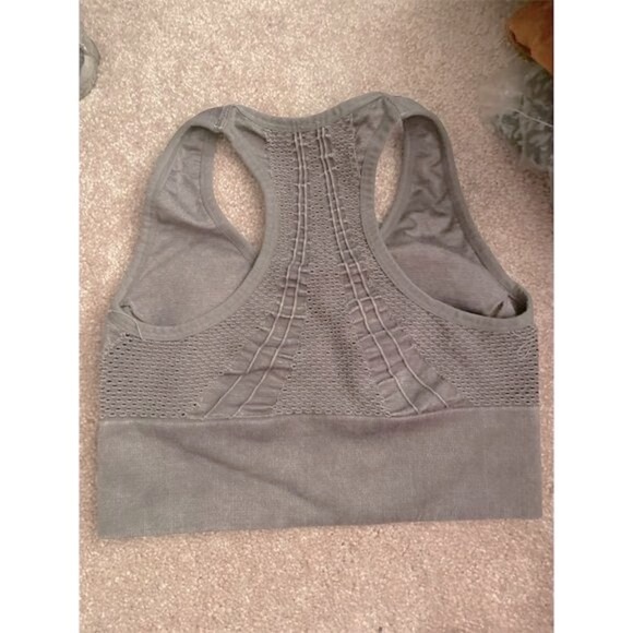 Free People Women's M Gray Seamless Racerback Sports Tank Top - Picture 1 of 8